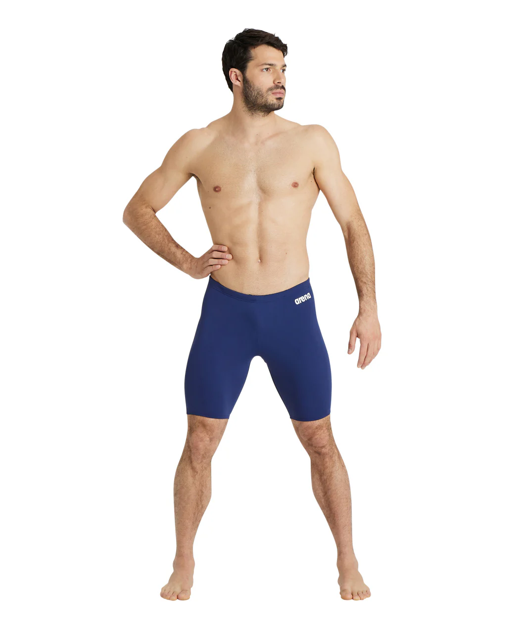 Bañador jammer liso arena Performance para hombre Team - Marino/Blanco - Image 3