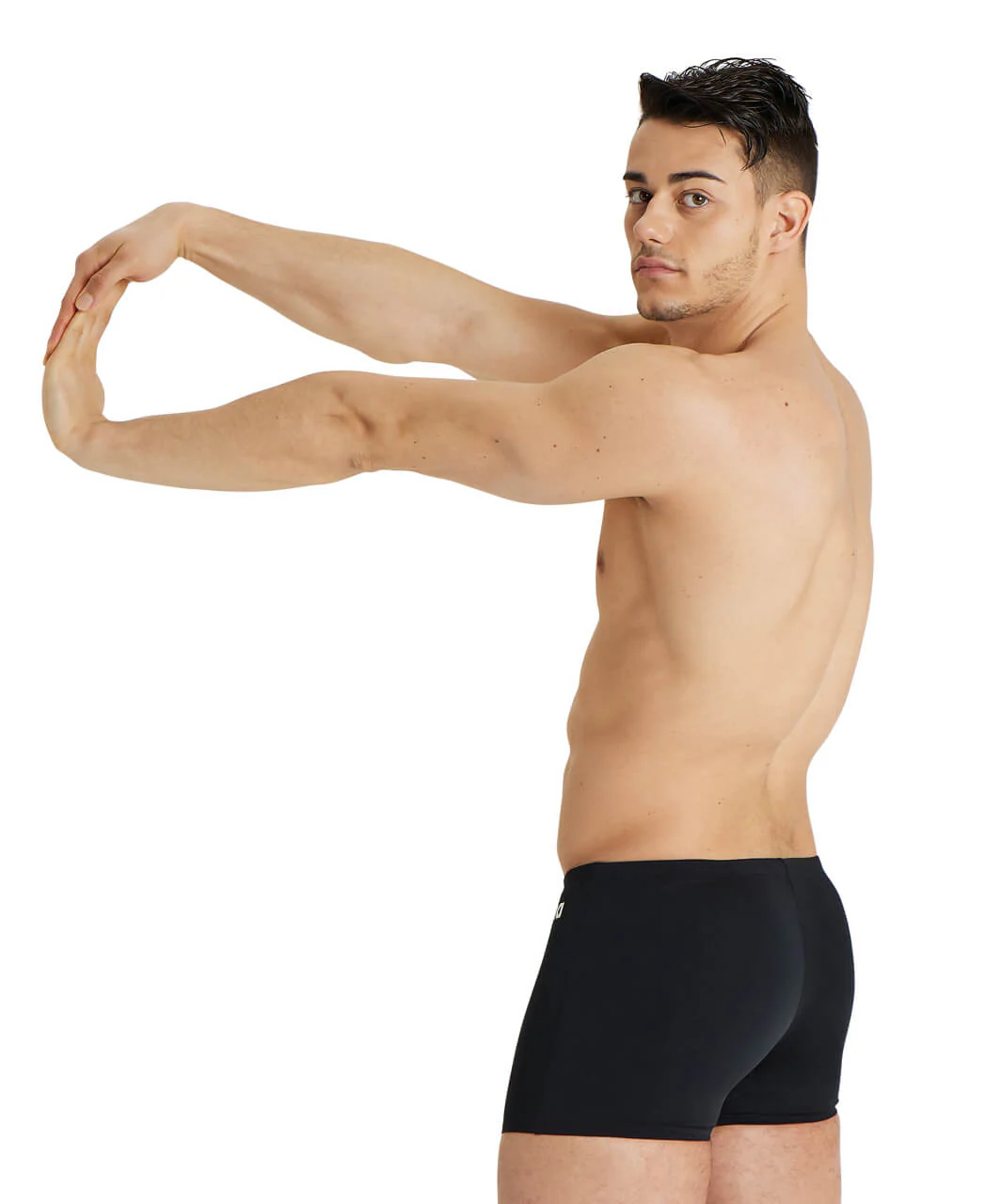 Bañador corto liso arena Performance para hombre Team - Blanco Negro - Image 5