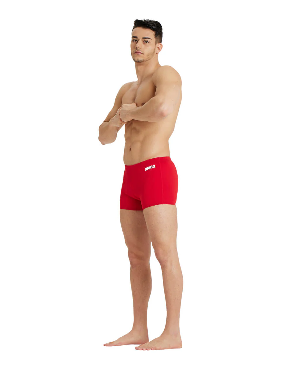 Bañador corto liso arena Performance para hombre Team - Rojo Blanco - Image 5