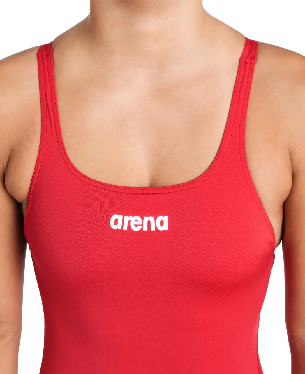 Bañador liso arena Performance para mujer Swim Pro Team - Rojo Blanco - Image 4