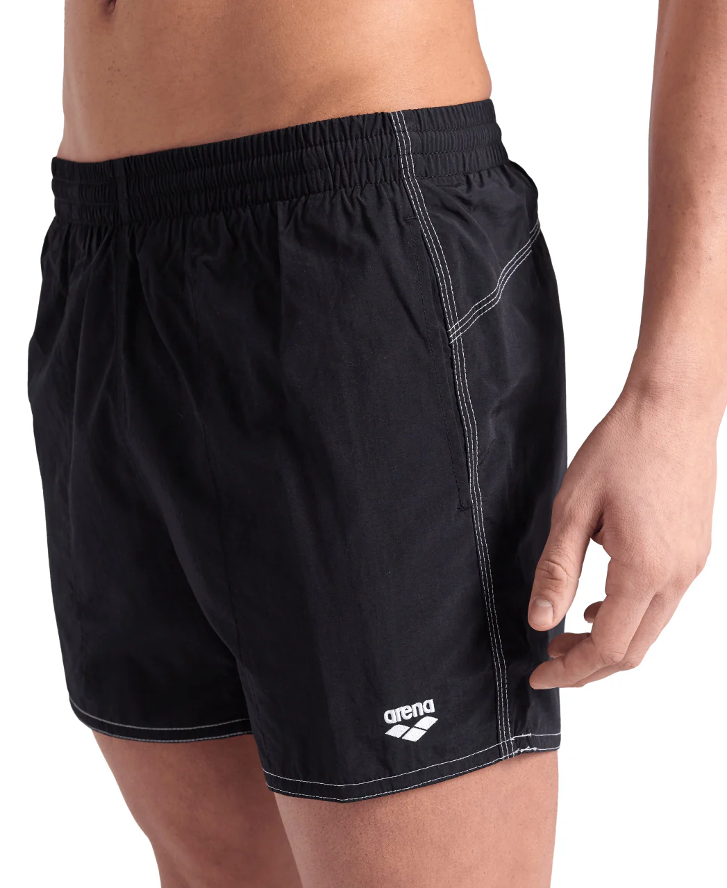 Bañador short arena para hombre Bywayx R - Blanco Negro - Image 4
