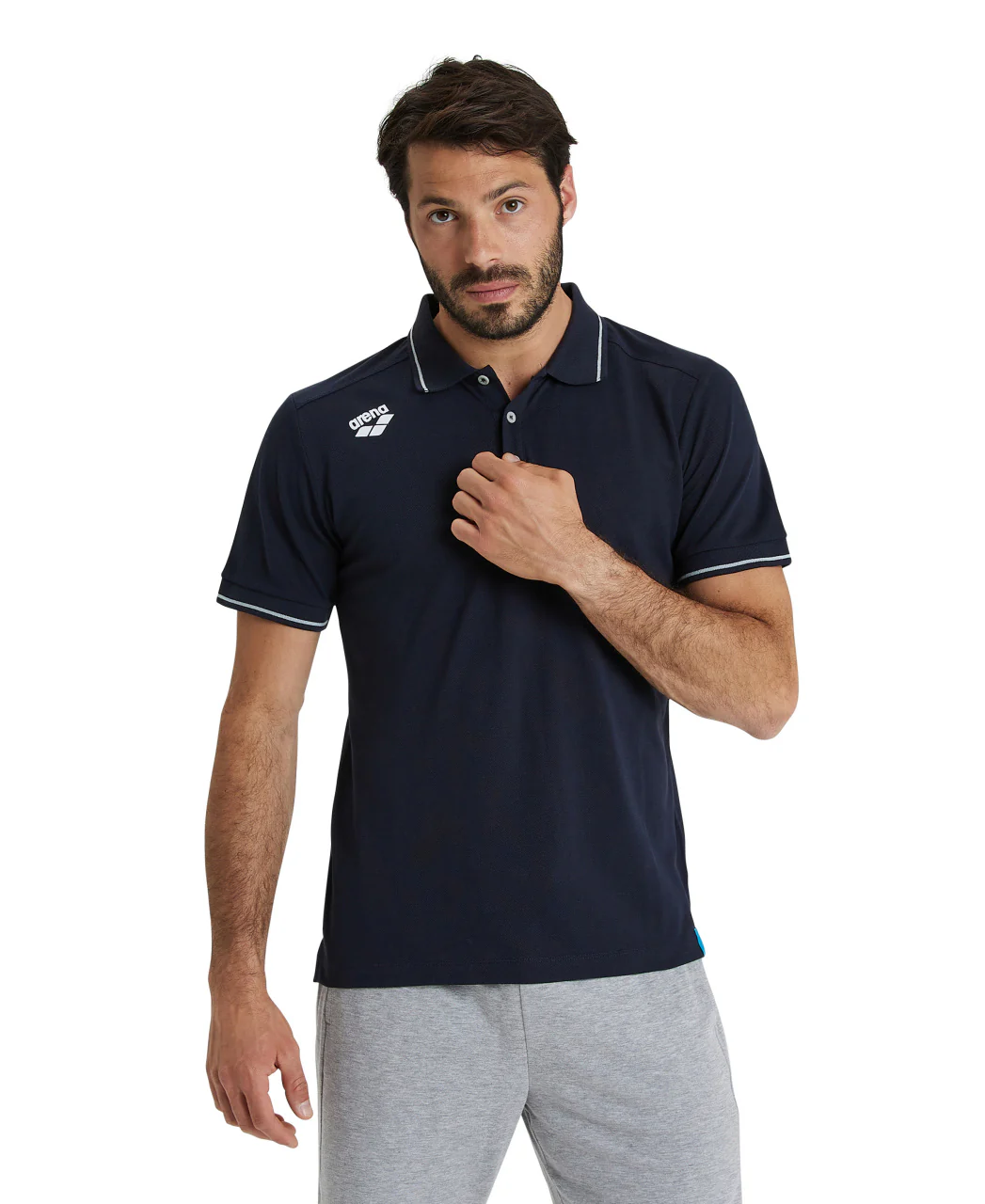 Camiseta Team Poloshirt Solid Cotton - Azul Marino - Image 3