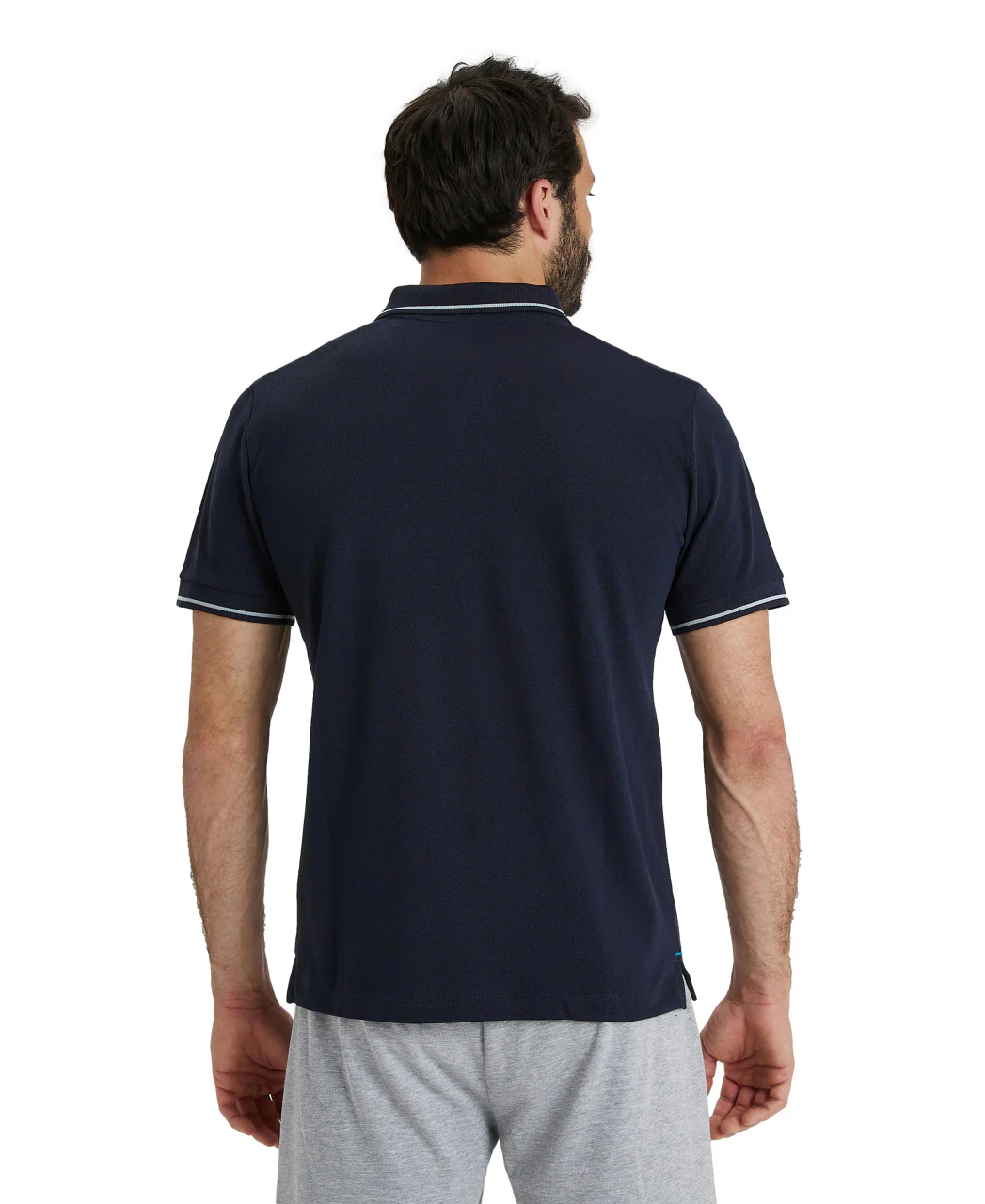 Camiseta Team Poloshirt Solid Cotton - Azul Marino - Image 4