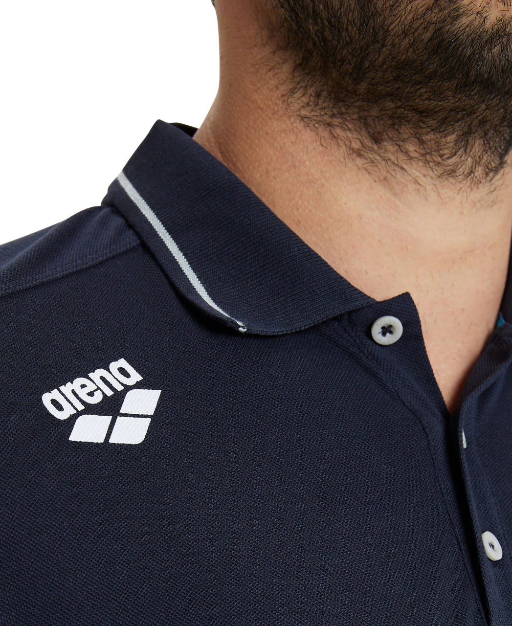 Camiseta Team Poloshirt Solid Cotton - Azul Marino - Image 5