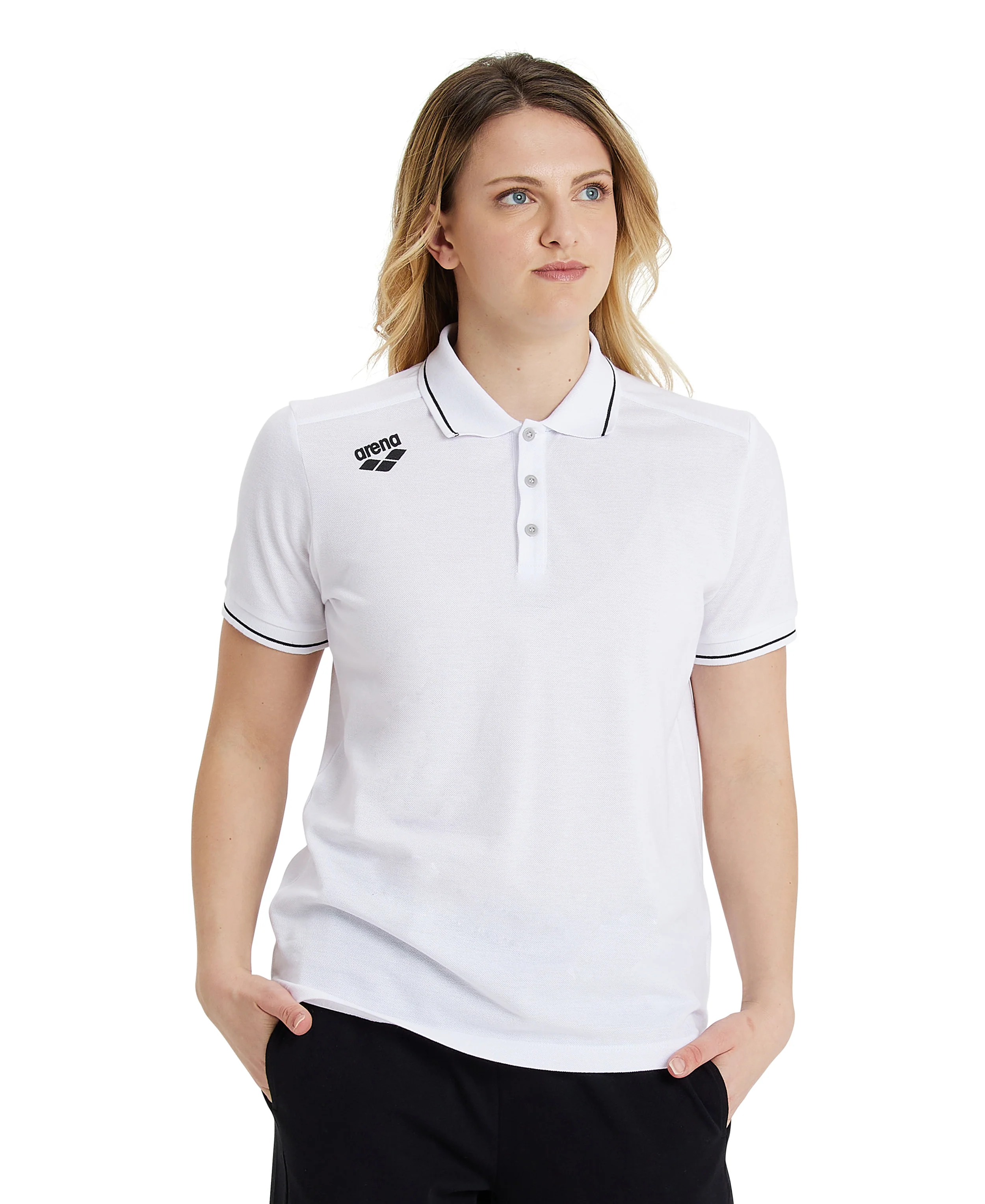 Camiseta Team Poloshirt Solid Cotton - Blanco - Image 4