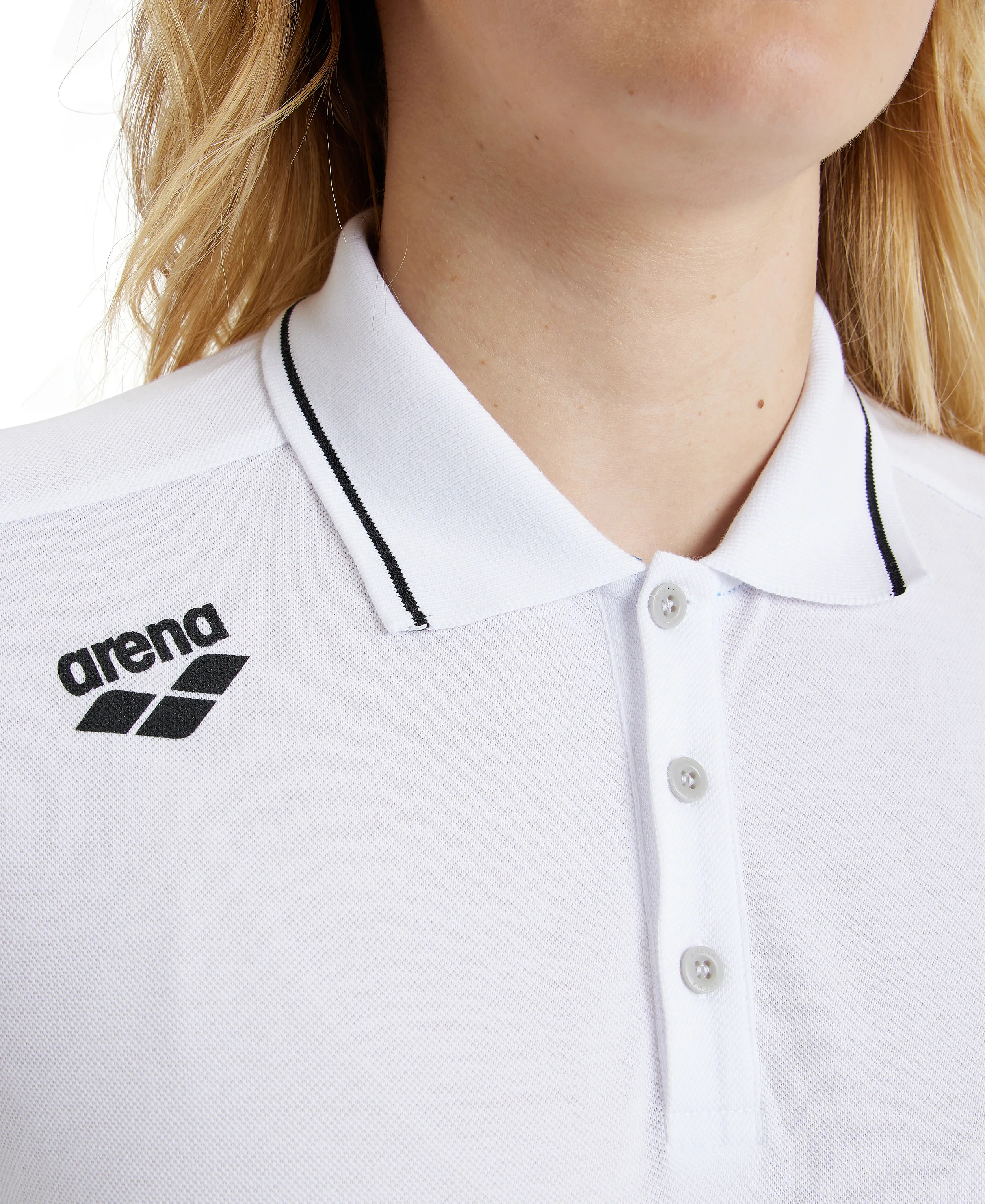 Camiseta Team Poloshirt Solid Cotton - Blanco - Image 5
